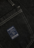 Damson Madder Pascal Turn-up Wide-leg Jeans Black