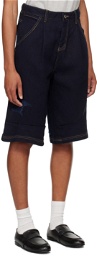 ADER error Navy Printed Shorts