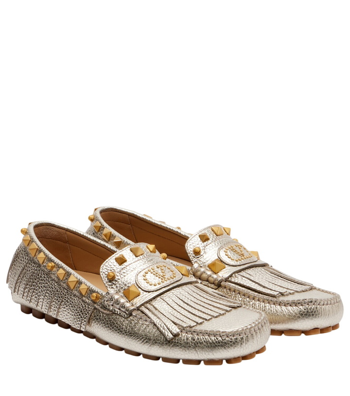 Photo: Valentino Garavani Plaster Caster metallic leather loafers