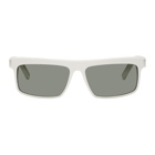 Saint Laurent White Rectangular Sunglasses