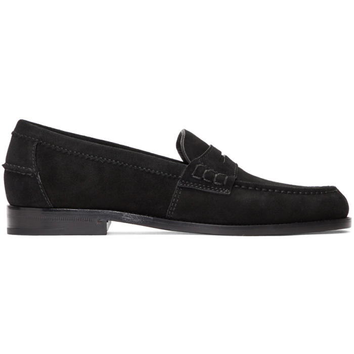 Photo: Saint Laurent Black Suede Université Loafers