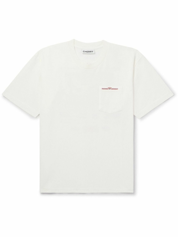 Photo: Cherry Los Angeles - Printed Cotton-Jersey T-shirt - White