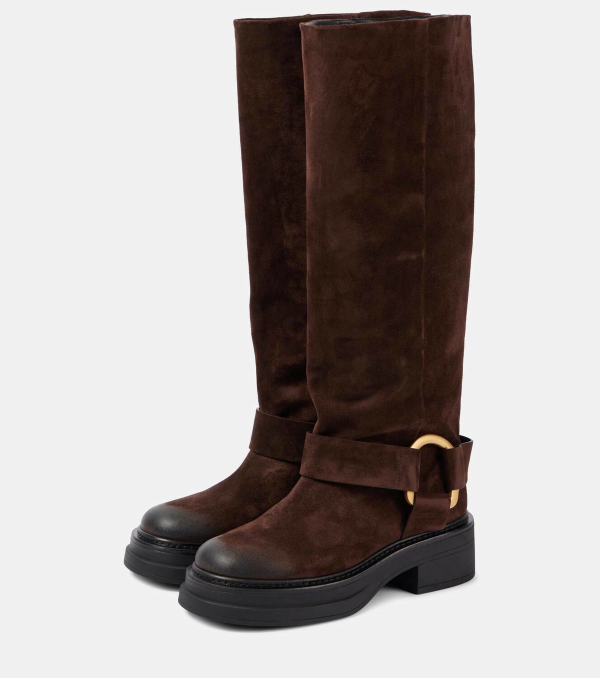 Dorothee Schumacher Suede Softness knee-high biker boots