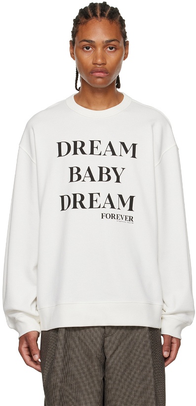 Photo: Dries Van Noten White 'Dream Baby Dream Forever' Sweatshirt