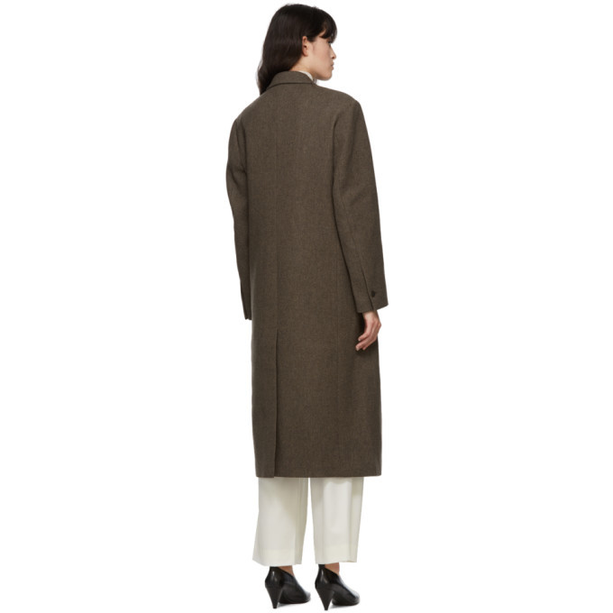 LE17SEPTEMBRE Brown Side Belted Long Coat