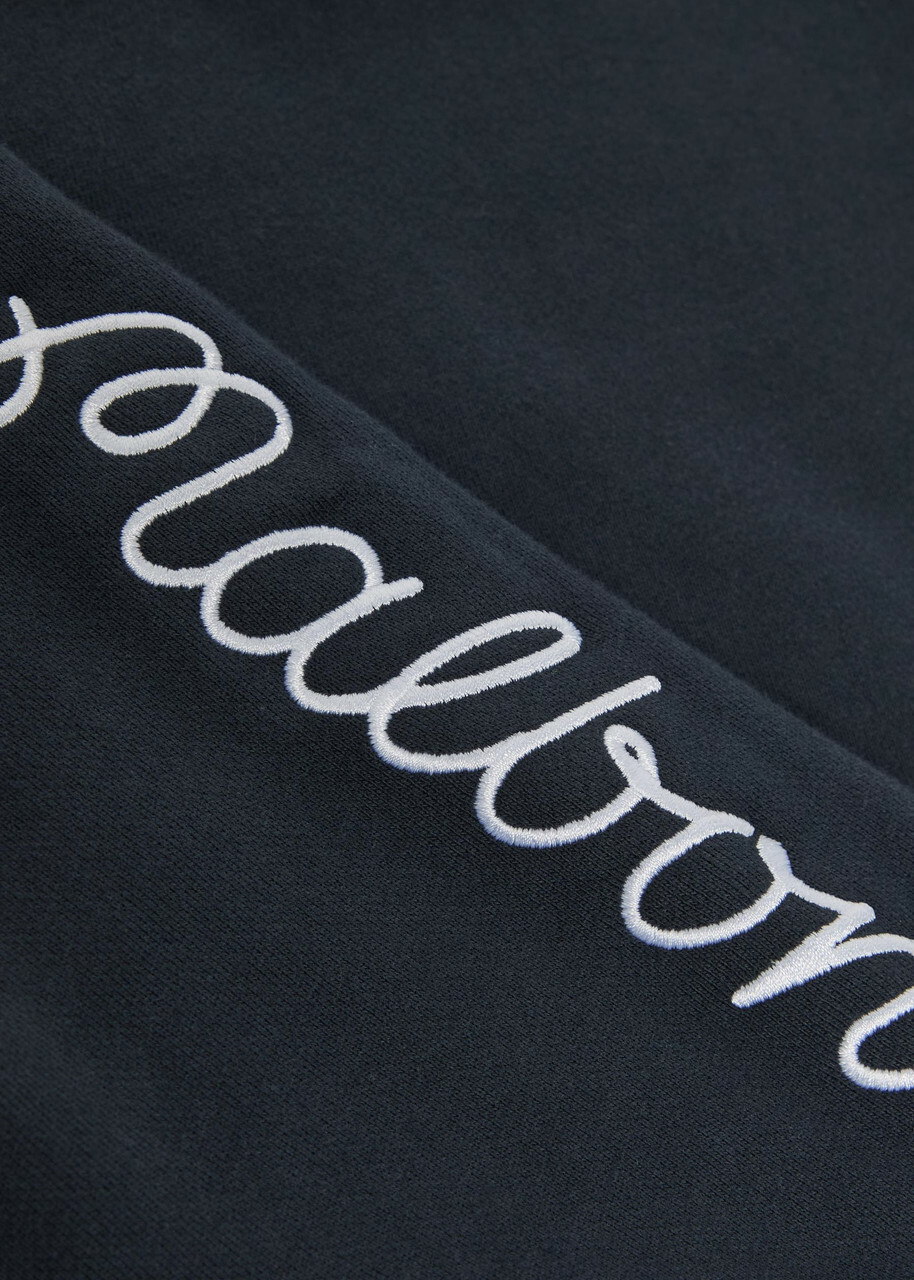 Malbon Clubhouse Logo Cotton Sweatpants Navy