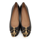 JW Anderson Black Anchor Logo Ballerina Flats