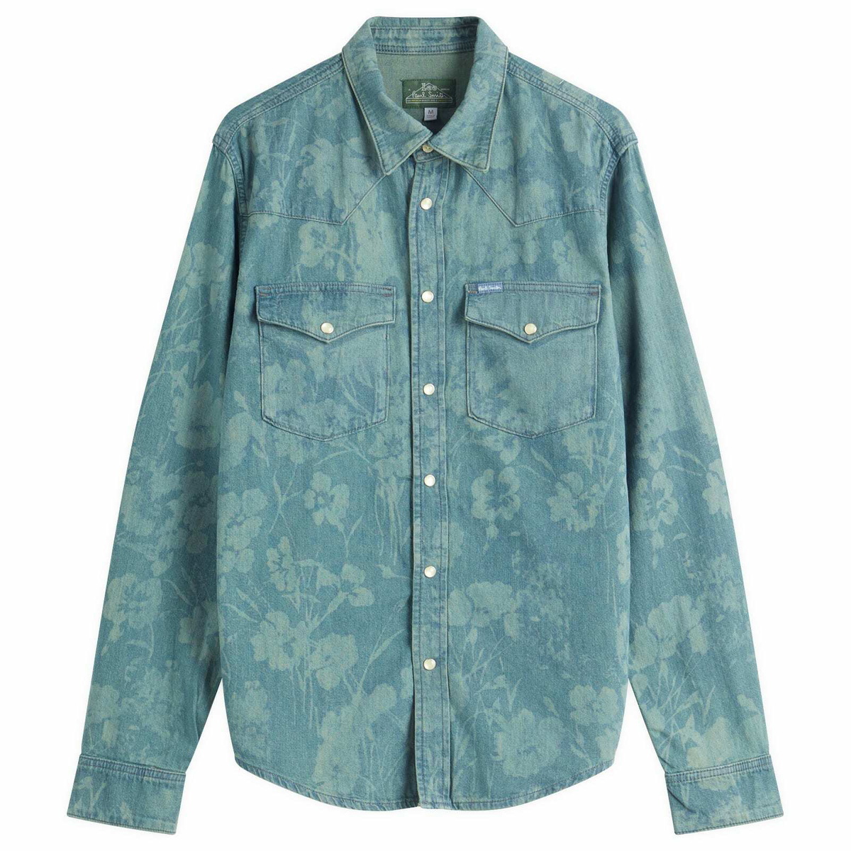 Paul Smith Men's x Lee Jacquard Denim Western Shirt in Green