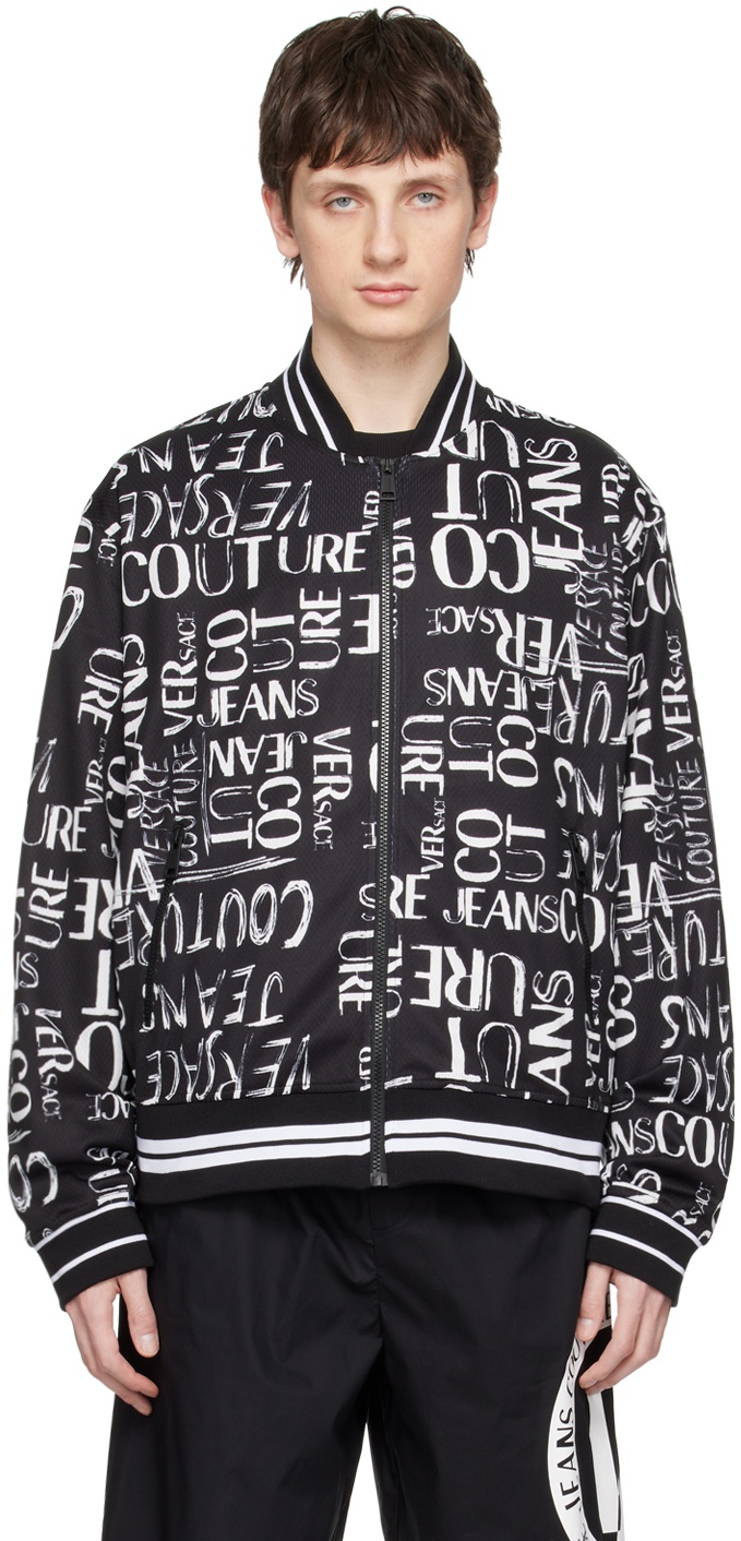 Versace Jeans Couture Black Doodle Bomber Jacket Versace