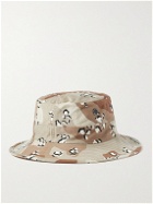 OrSlow - Camouflage-Print Cotton-Twill Bucket Hat - Brown