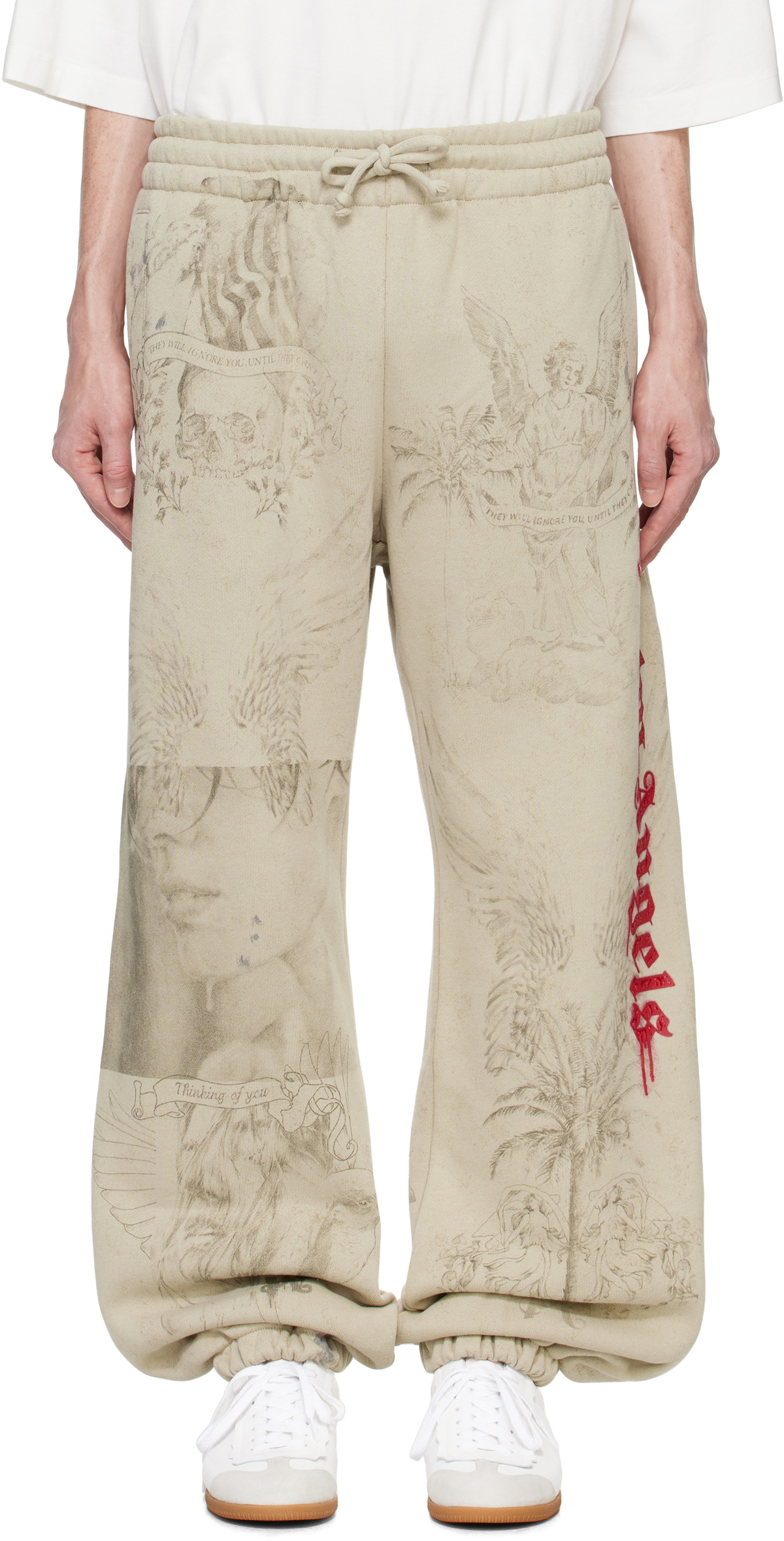 パンツ PALM ANGELS Parachute pants Beige Palm Angels Women's Parachute Pants In Beige | ModeSens