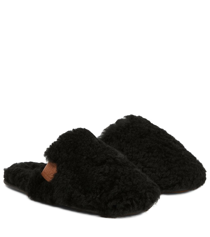 Photo: Loewe Shearling slippers