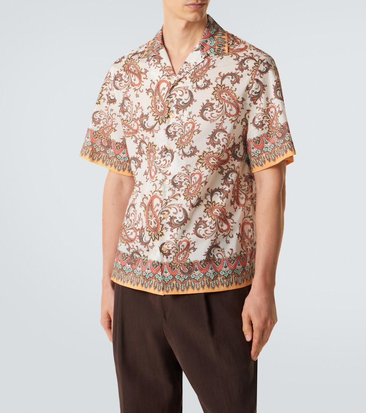 Etro Paisley cotton bowling shirt