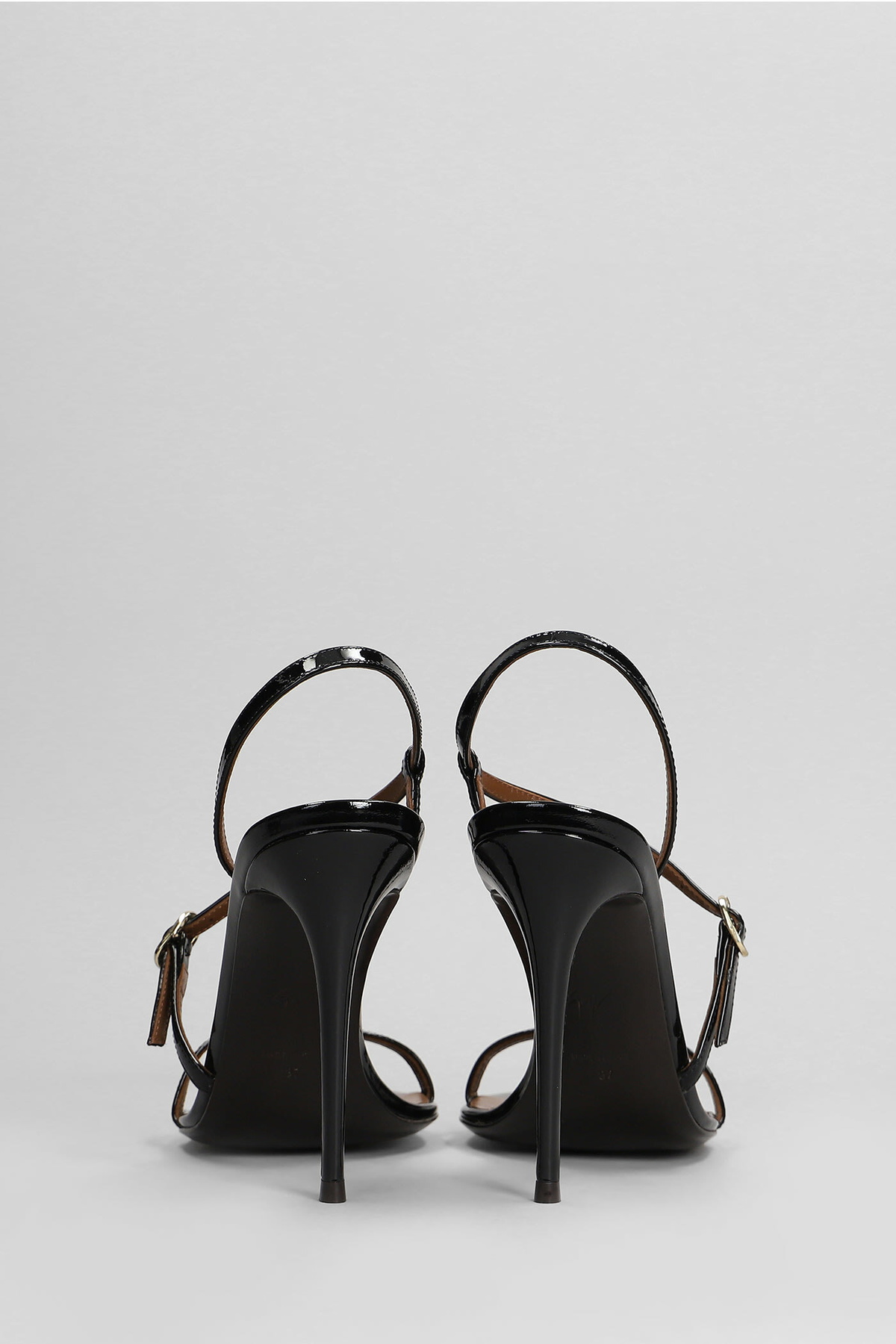Giuseppe Zanotti Audrinette 105 Sandals In Black Patent Leather