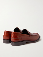 VINNY'S - Townee Leather Penny Loafers - Brown - 40