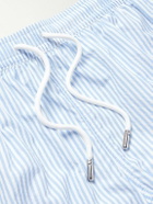 Thom Sweeney - Straight-Leg Mid-Length Striped Swim Shorts - Blue