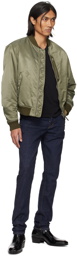 TOM FORD Khaki Shiny Bomber Jacket