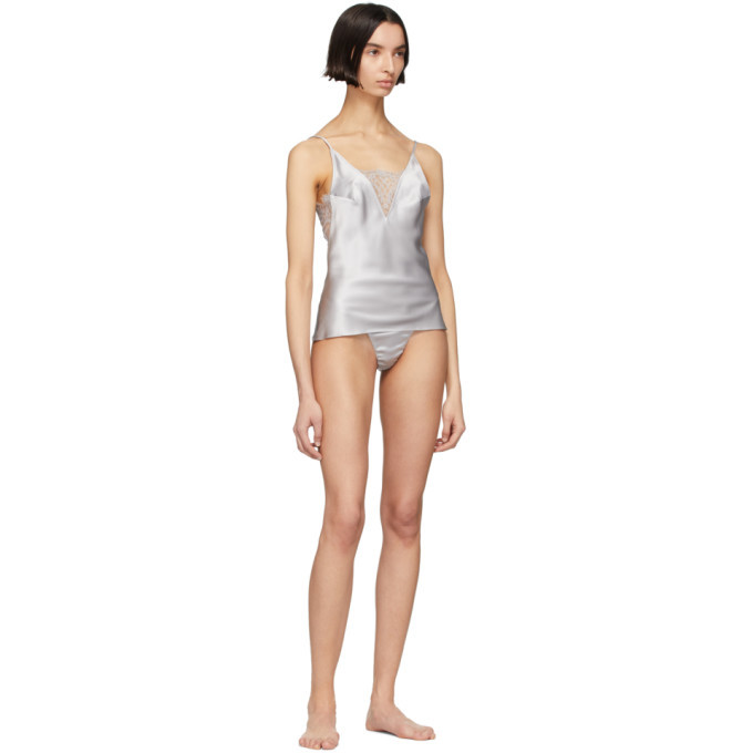 Fleur du Mal Silver Lace Insert Daphne Camisole Fleur du Mal