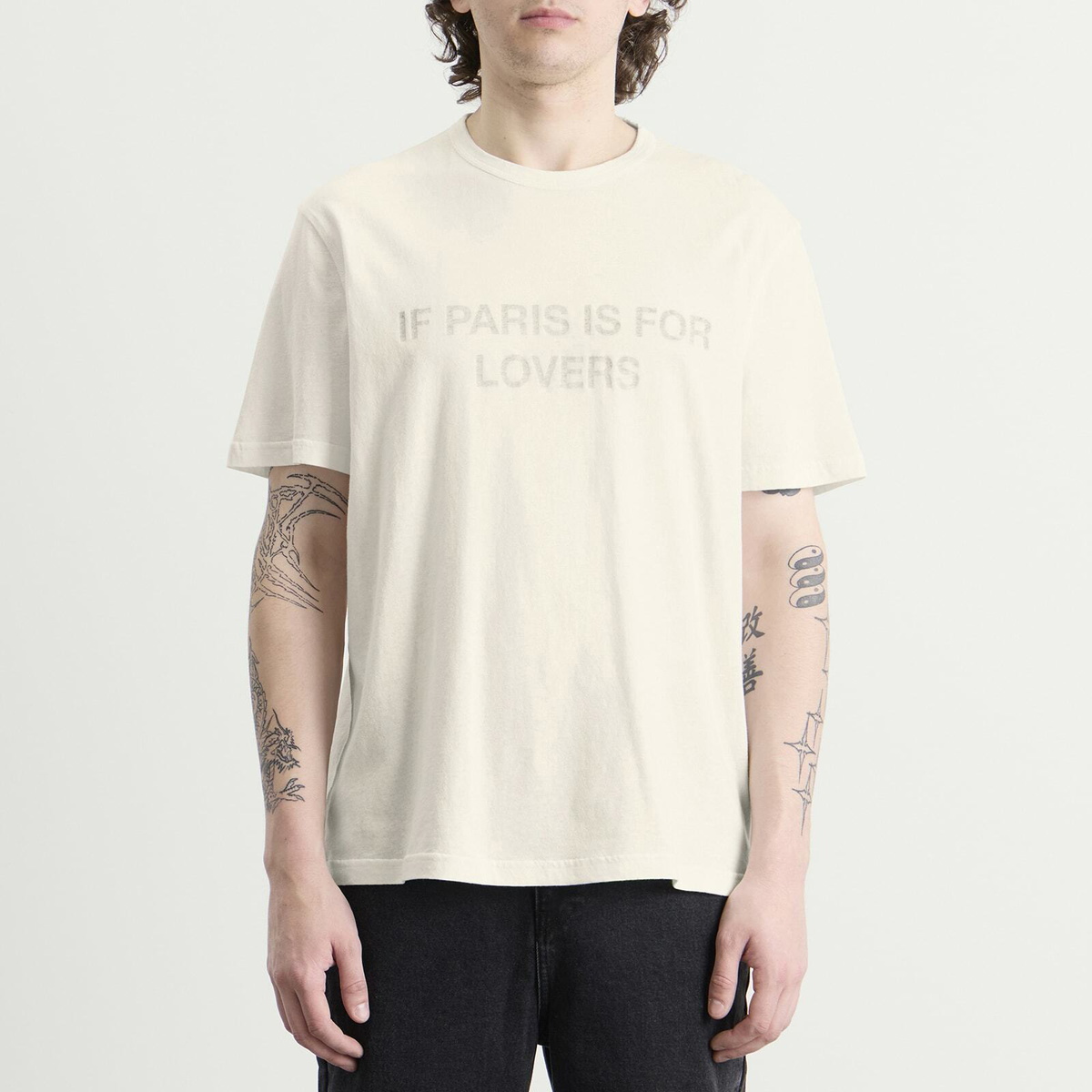 Cole Buxton Men's Paris Texas T-Shirt in Vintage Whitalye