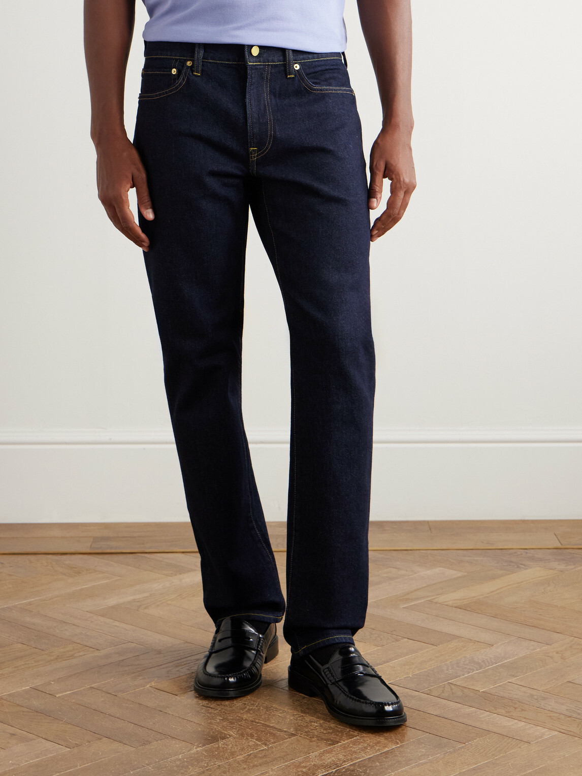 Sid Mashburn - Clift Slim-Fit Straight-Leg Stretch Jeans - Blue