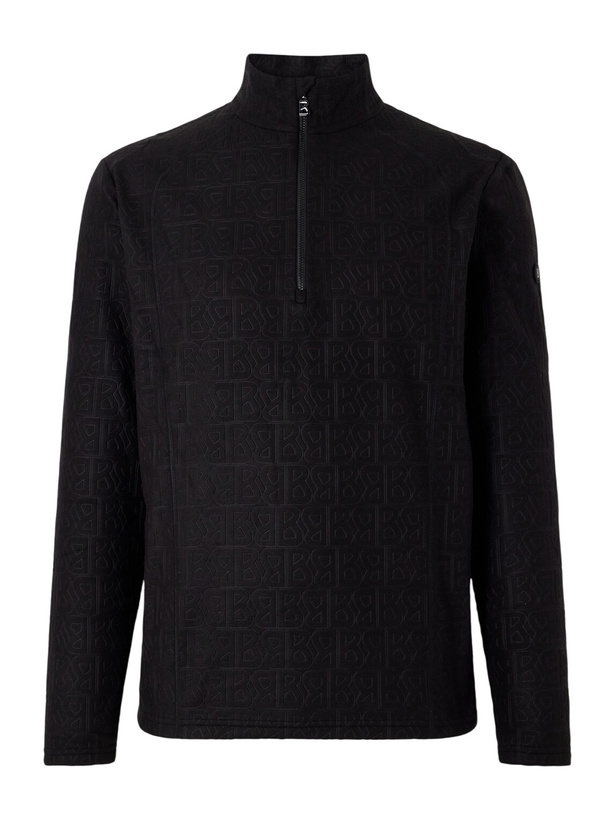 Photo: BOGNER - Harry Logo-Print Stretch-Fleece Half-Zip Ski Midlayer - Black