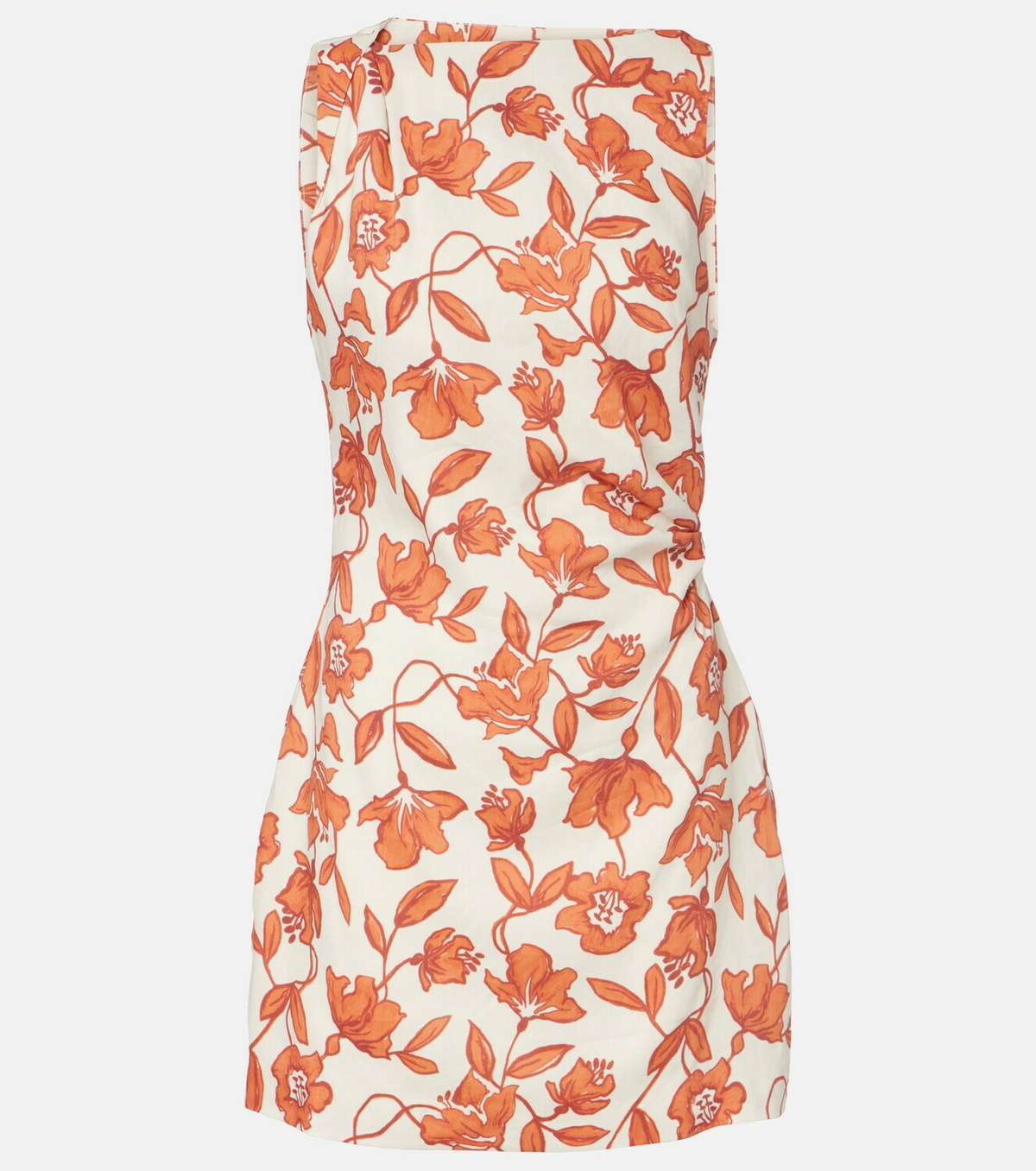 SIR Chloe floral linen-blend minidress
