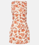 SIR Chloe floral linen-blend minidress