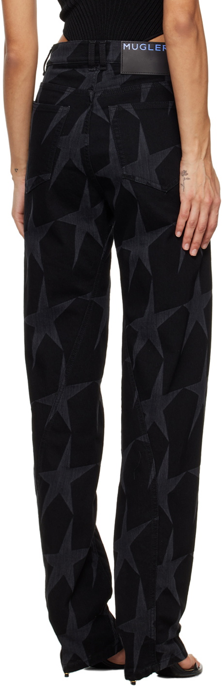 【関税込み】Mugler ブラック Star ジーンズ Mugler Black Star Jeans Mugler
