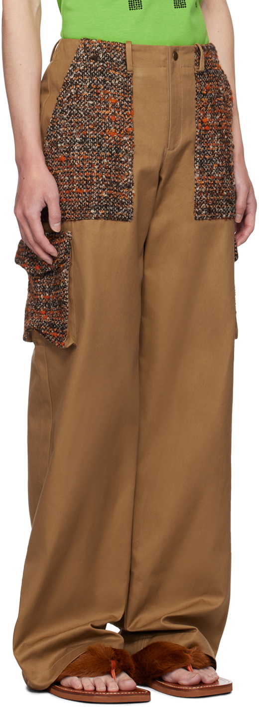Anna Sui SSENSE Exclusive Brown Painter Cargo Pants