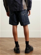 Sacai - BEYONDEXX Wide-Leg Belted Denim Shorts - Blue