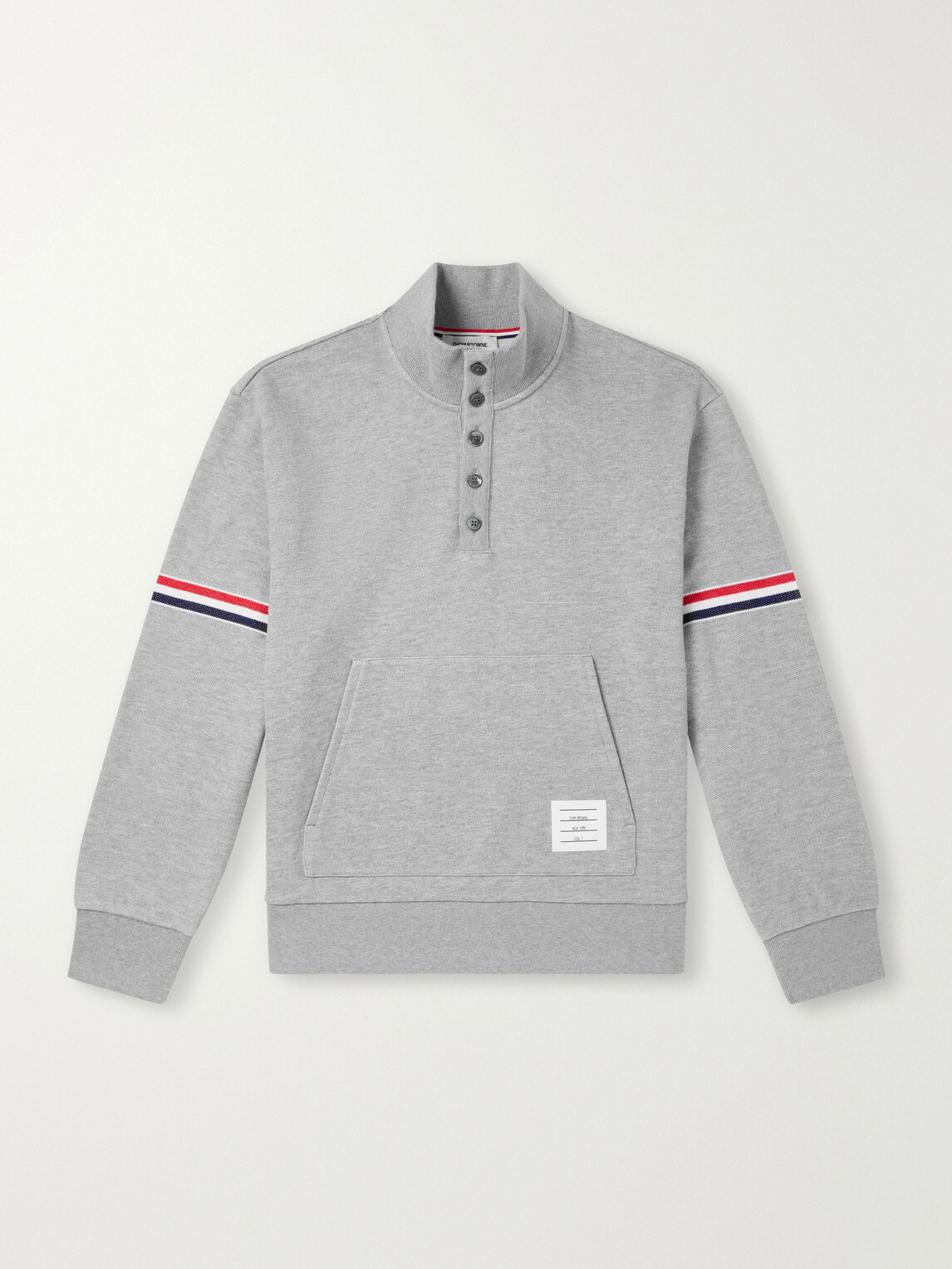 Thom Browne - Cotton-Piqué Sweatshirt - Gray