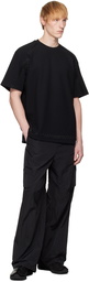 WOOYOUNGMI Black Line Embroidery T-shirt