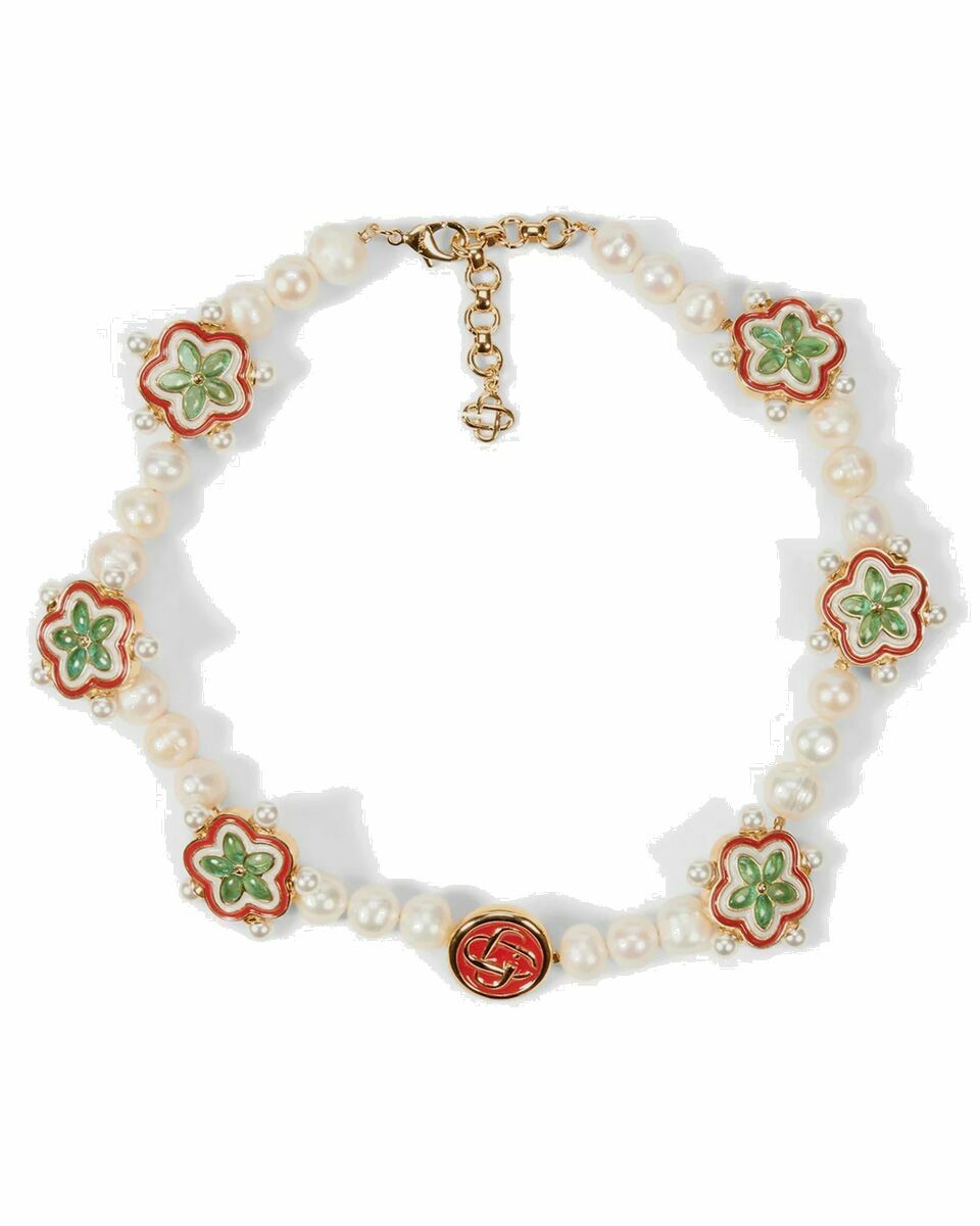 Photo: Casablanca Gradient Flower Short Necklace Multi - Mens - Jewellery