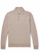 Anderson & Sheppard - Wool and Cashmere-Blend Polo Shirt - Neutrals