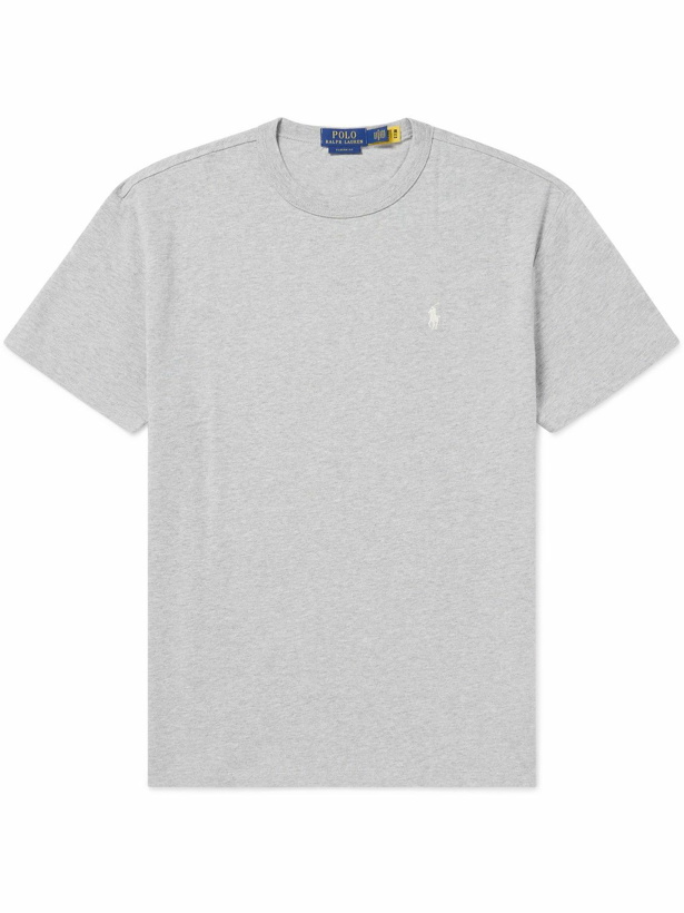 Photo: Polo Ralph Lauren - Logo-Embroidered Cotton-Jersey T-Shirt - Gray