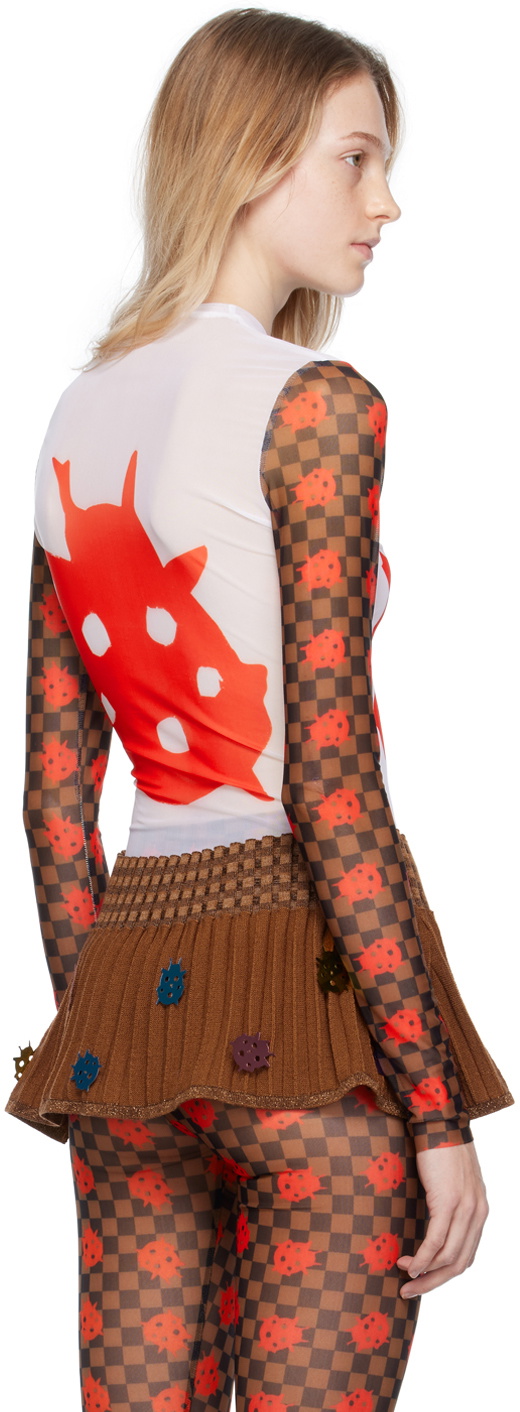 ANDREJ GRONAU SSENSE Exclusive Red & White Long Sleeve T-Shirt