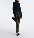 Khaite Audrey Medium calf hair clutch