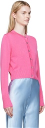 Silk Laundry Pink Cropped Cardigan