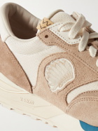 VISVIM - Roland Leather-Trimmed Suede and Mesh Sneakers - Neutrals - 8