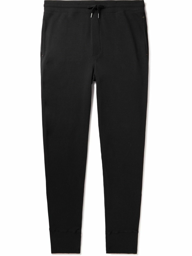 Photo: Paul Smith - Tapered Cotton and Modal-Blend Jersey Pyjama Trousers - Black