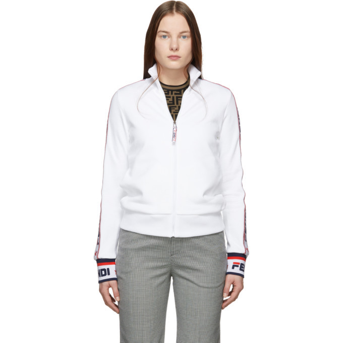 Photo: Fendi White Fendi Mania Track Jacket