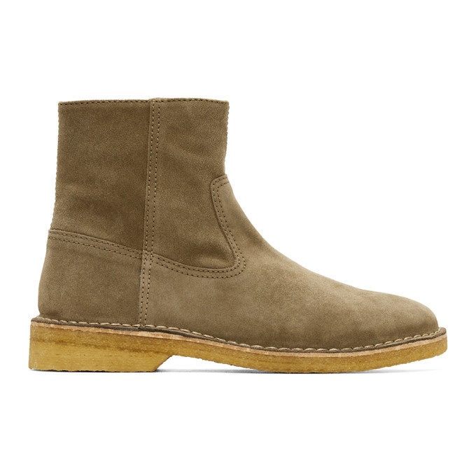 Photo: Isabel Marant Taupe Suede Claine Boots