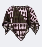 Pucci Leocorno asymmetric silk twill top