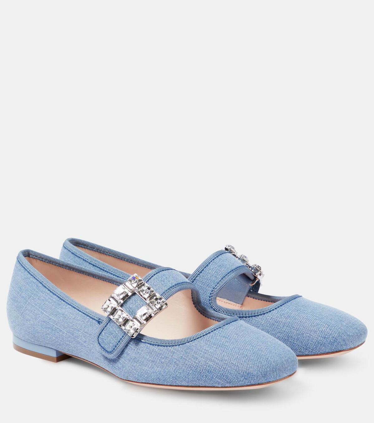 【送料 関税込】ROGER VIVIER Tres Vivier Babies flats Roger Vivier Très Vivier Strass Buckle Babies ballet flats
