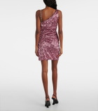 Area One-shoulder sequined minidress