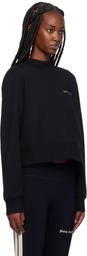 Palm Angels Black Classic Logo Fitted Sweatshirt