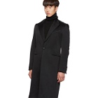 Givenchy Black Single-Breasted Long Coat
