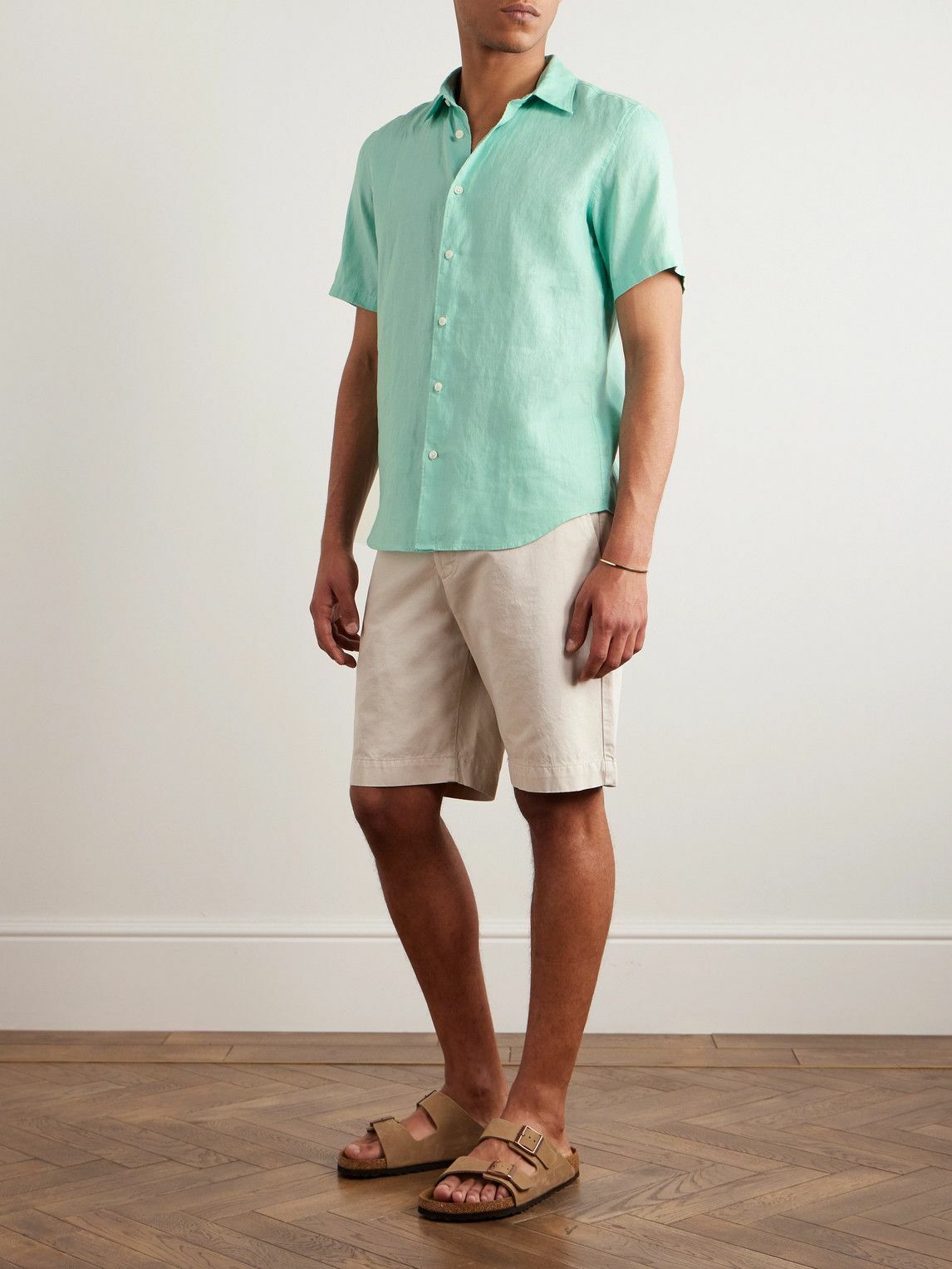 Theory - Irving Linen Shirt - Green
