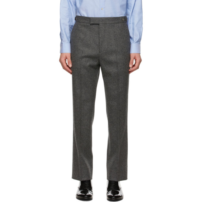 Gucci Grey Flannel Mushrooms Trousers Gucci