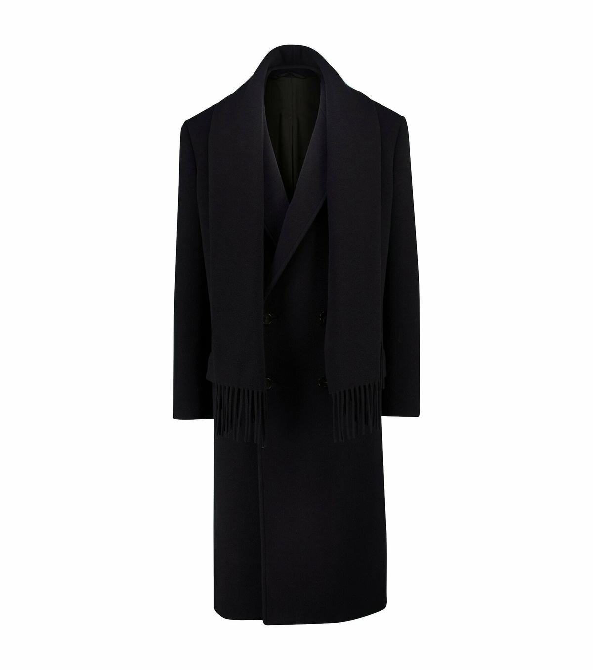 VIP【送料関税込】BALENCIAGA WOOL BLEND COAT Black Oversized Double-Breasted Cashmere and Wool-Blend Felt